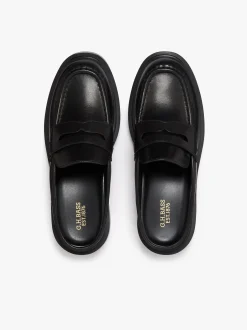 Albany II Mule Penny Loafers Black Leather