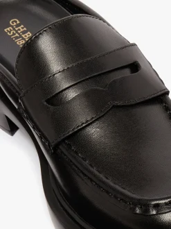 Albany II Mule Penny Loafers Black Leather