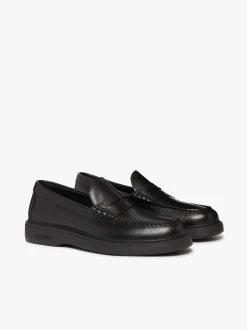 Bosco Cupsole Penny Loafers Black leather