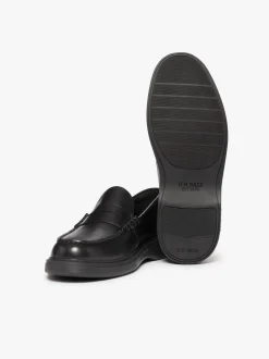 Bosco Cupsole Penny Loafers Black leather