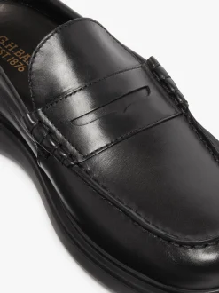 Bosco Cupsole Penny Loafers Black leather