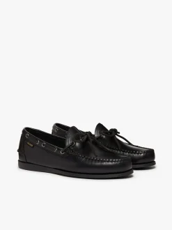 Camp Moc Decker Shoes Black Pull up leather