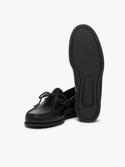 Camp Moc Decker Shoes Black Pull up leather