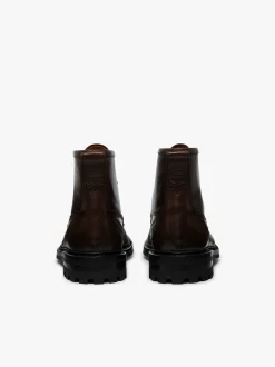 Chase Moc Toe Boots Chocolate Leather