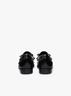 Easy Weejuns Esther Bow Loafers Black Leather
