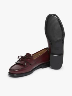 Easy Weejuns Esther Bow Loafers Wine Leather