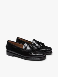 Easy Weejuns Esther Kiltie Tassel Loafers Black Leather