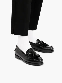 Easy Weejuns Esther Kiltie Tassel Loafers Black Leather