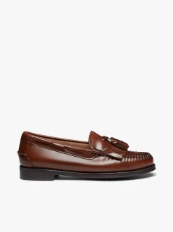 Easy Weejuns Esther Kiltie Tassel Loafers Cognac Leather