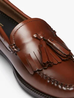Easy Weejuns Esther Kiltie Tassel Loafers Cognac Leather
