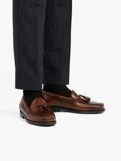 Easy Weejuns Larkin Tassel Loafers Brown Leather