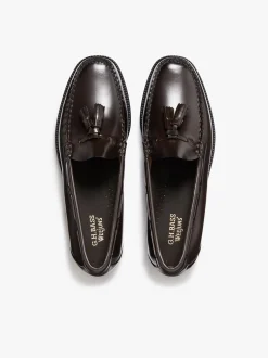 Easy Weejuns Larkin Tassel Loafers Chocolate leather