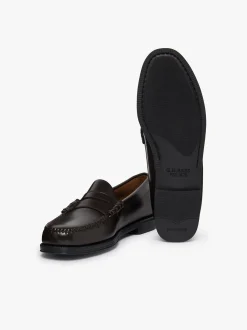 Easy Weejuns Larson Penny Loafers Chocolate Leather