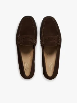Easy Weejuns Larson Penny Loafers Chocolate suede