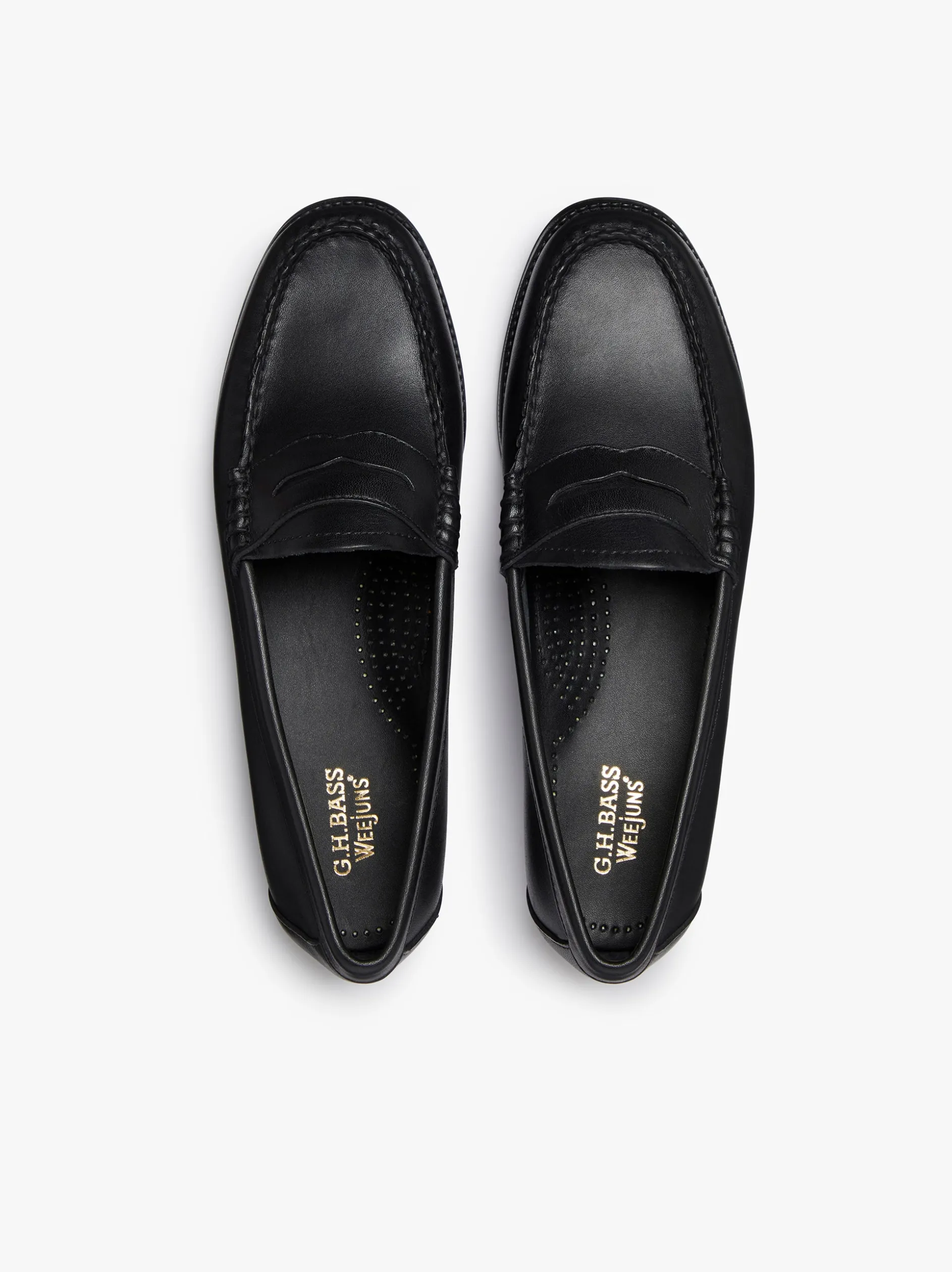 Easy Weejuns Penny Loafers Soft Black Leather