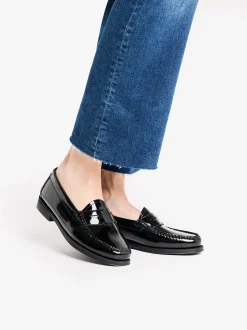 Easy Weejuns Penny Loafers Black Patent Leather