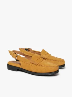 Easy Weejuns Whitney Slingback Loafers Tan Suede