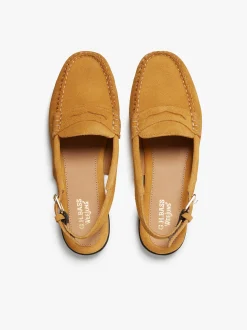 Easy Weejuns Whitney Slingback Loafers Tan Suede
