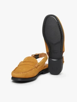 Easy Weejuns Whitney Slingback Loafers Tan Suede