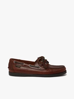 Jetty II 2 Eye Boat Shoes Dark Tan Tumbled Leather