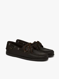Jetty II 2 Eye Boat Shoes Dark Brown Tumbled Leather