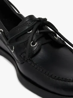 Jetty II 2 Eye Boat Shoes Black Leather