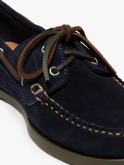 Jetty II 2 Eye Boat Shoes Navy Suede