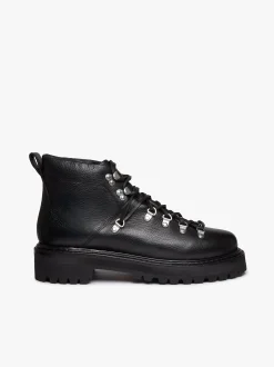 Mason Alpine Boots Black Tumbled Leather