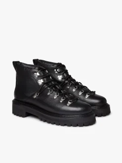 Mason Alpine Boots Black Tumbled Leather