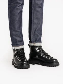 Mason Alpine Boots Black Tumbled Leather