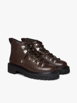 Mason Alpine Boots Dark Brown Tumbled Leather