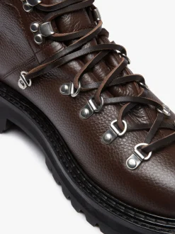 Mason Alpine Boots Dark Brown Tumbled Leather