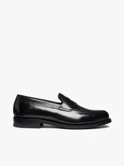 Monogram Loafers Black Leather
