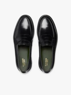 Monogram Loafers Black Leather