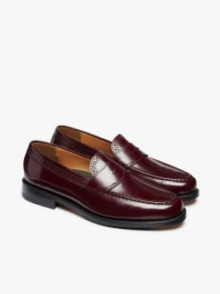 Monogram Loafers Wine Leather