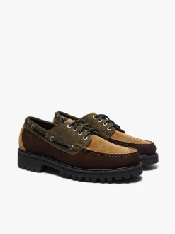 Ranger Camp Moc Dark Brown and Tan Corduroy