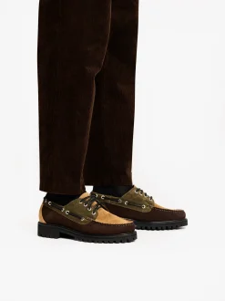 Ranger Camp Moc Dark Brown and Tan Corduroy