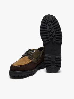 Ranger Camp Moc Dark Brown and Tan Corduroy