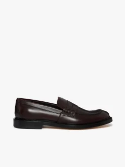 Stanford Penny Loafers Burnished Wine Leather
