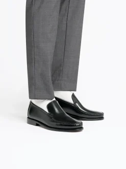 Weejuns Cobra Venetian Loafers Black Leather