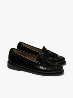 Weejuns Estelle Brogue Tassel Loafers Black Leather