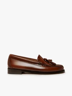 Weejuns Estelle Brogue Tassel Loafers Cognac Leather