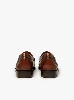 Weejuns Estelle Brogue Tassel Loafers Cognac Leather