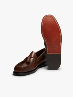 Weejuns Larkin Tassel Loafers Brown Leather