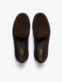 Weejuns Larson Lug Penny Loafers Chocolate suede