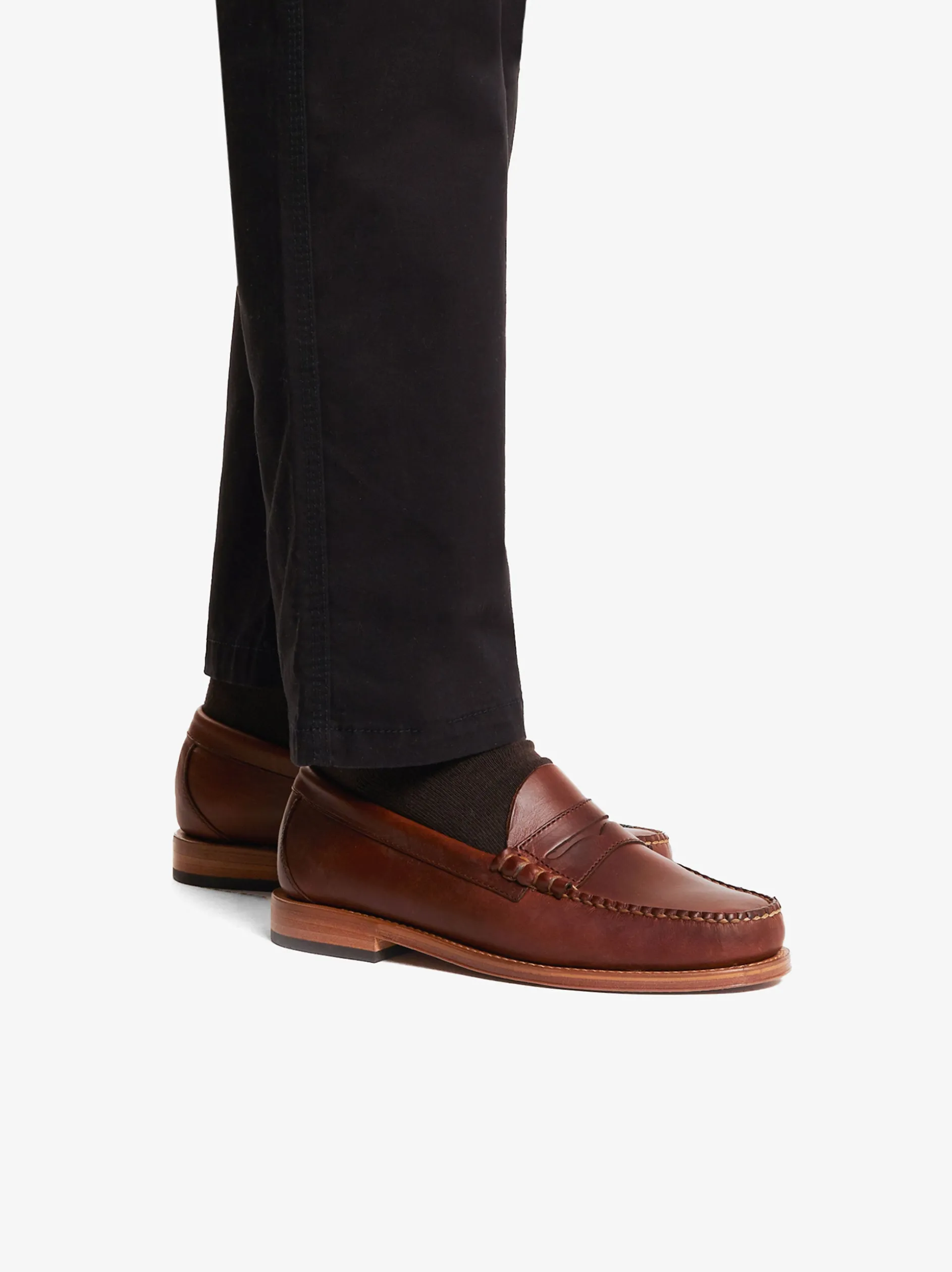 Weejuns Larson Penny Loafers Brown Leather