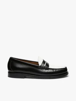 Weejuns Larson Penny Loafers Black & White Leather