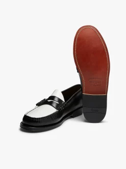 Weejuns Larson Penny Loafers Black & White Leather