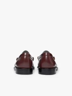 Weejuns Larson Penny Loafers Wine & White Leather