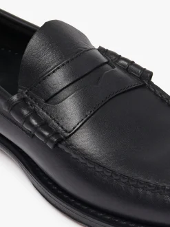 Weejuns Larson Penny Loafers Soft Black Leather